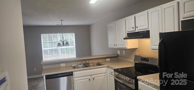 kitchen featuring white cabinetry, appliances with stainless steel finishes, and sink