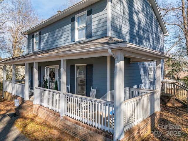 exterior space featuring a porch