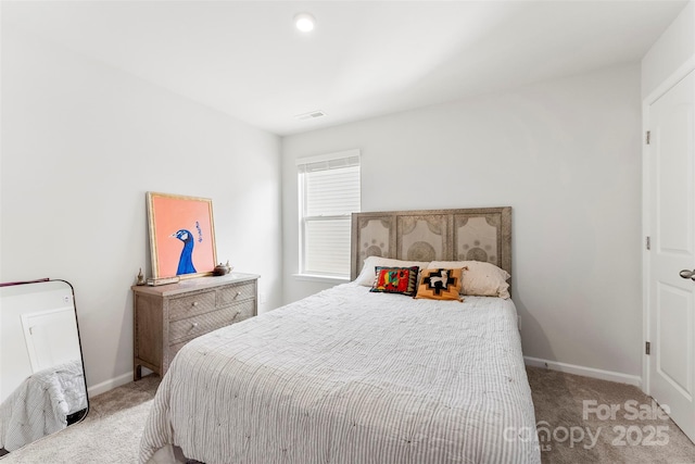 bedroom featuring carpet