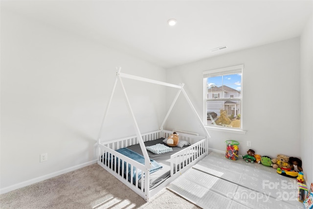 view of carpeted bedroom