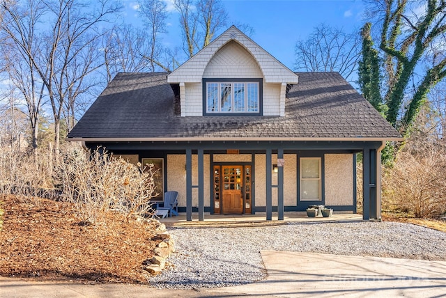 view of front of home featuring a porch