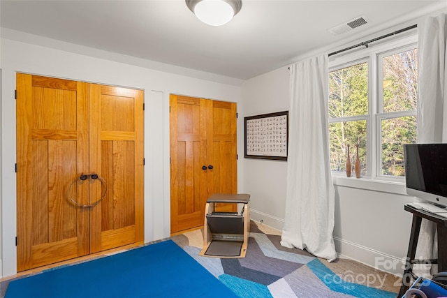 bedroom featuring multiple windows