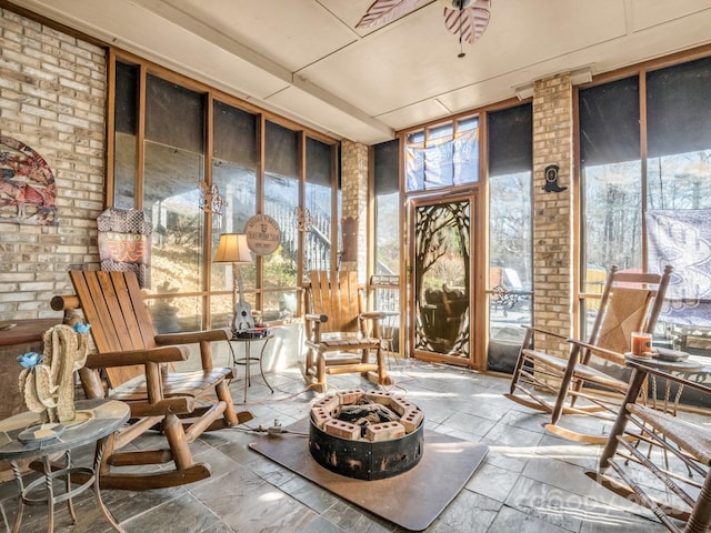 view of sunroom