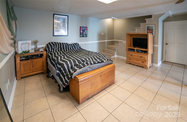 view of tiled bedroom