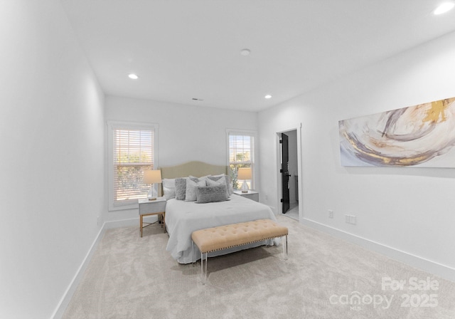 view of carpeted bedroom