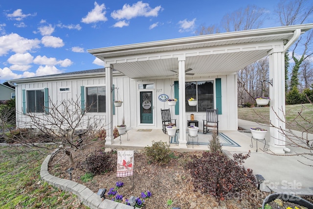 view of front of house with covered porch