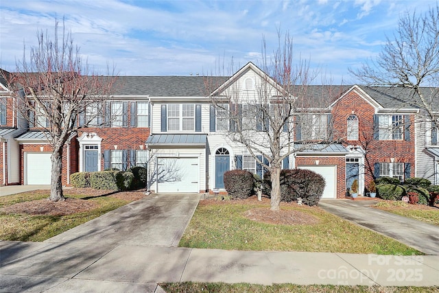 view of property featuring a garage