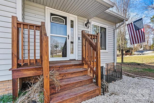 view of doorway to property