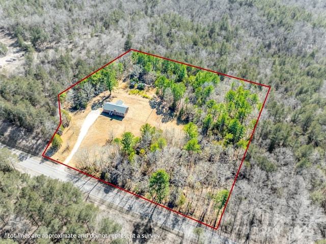 aerial view with a view of trees