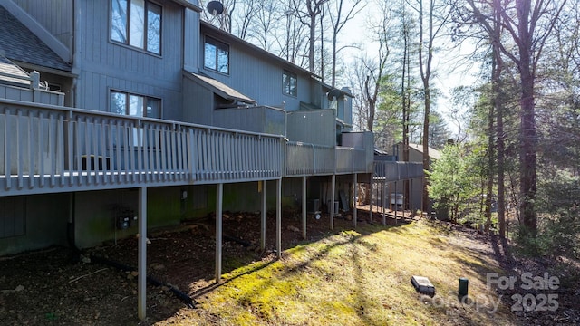 505 Victory Trl, Morganton, NC 28655 - rear view of property featuring a deck and roof with shingles