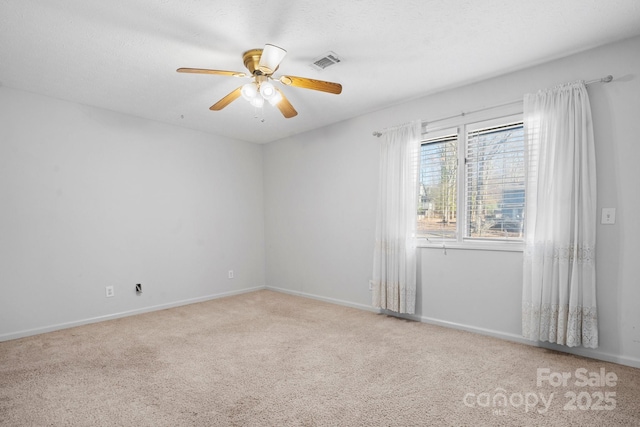 505 Victory Trl, Morganton, NC 28655 - empty room with ceiling fan, baseboards, visible vents, and carpet floors