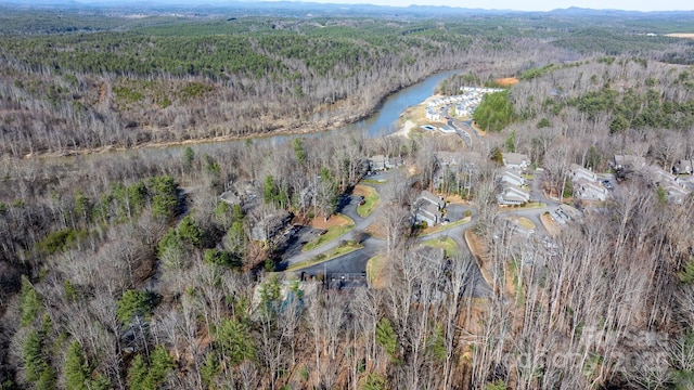 505 Victory Trl, Morganton, NC 28655 - aerial view featuring a view of trees and a water view