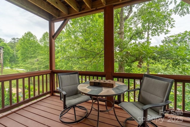 view of wooden terrace