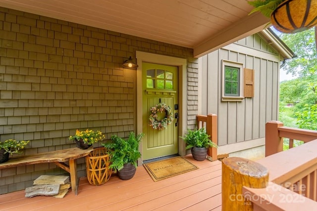 view of doorway to property