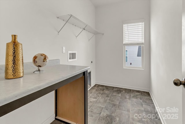 laundry room featuring washer hookup and hookup for an electric dryer