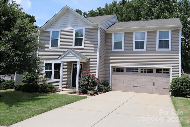 1128 Tangle Ridge Dr SE, Concord, NC 28025 - view of front facade featuring a front lawn, concrete driveway, and a garage