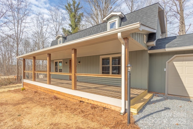 view of home's exterior with a garage