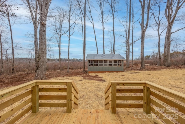 view of yard featuring a deck