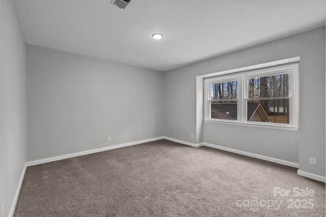 view of carpeted empty room