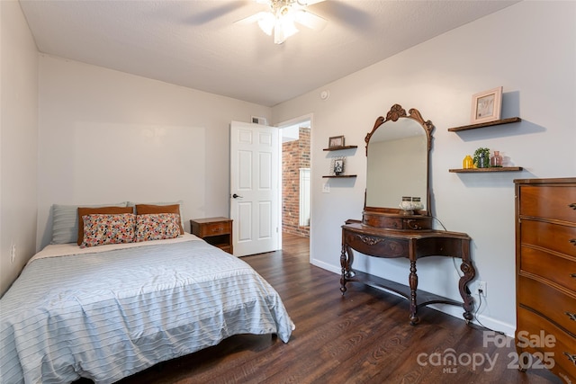 170 Hillcrest Dr, Columbus, NC 28722 - bedroom featuring dark wood-style floors and a ceiling fan