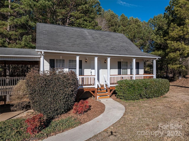 view of front of house with a porch