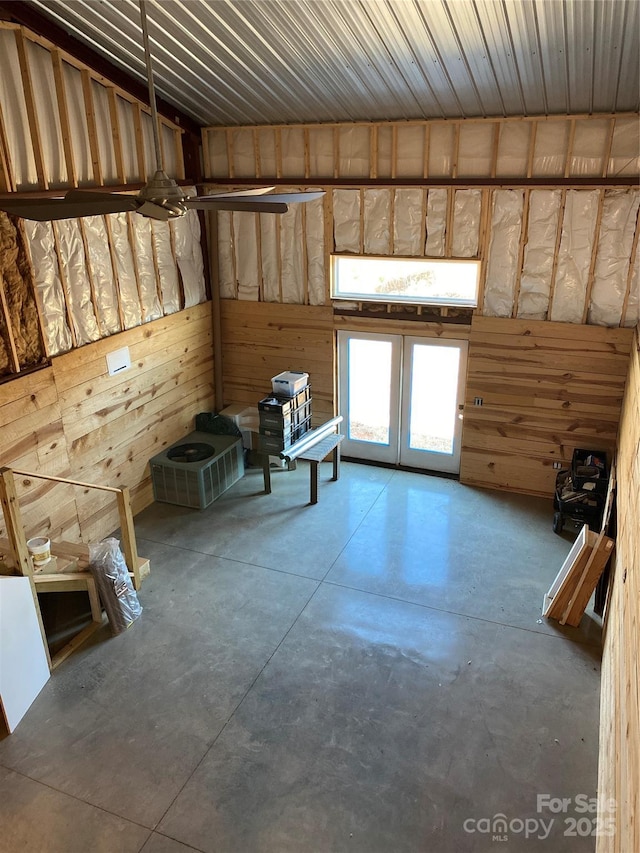 storage room featuring french doors