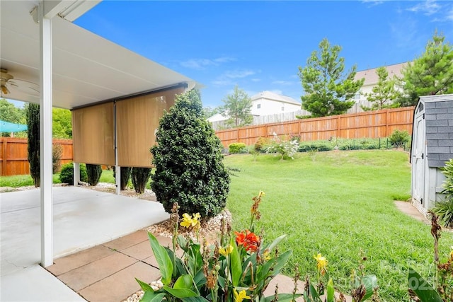 view of yard with a patio