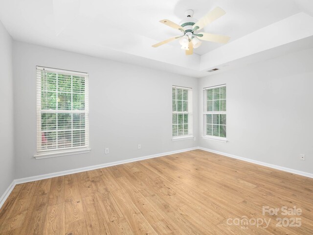 172 Foxtail Dr, Mooresville, NC 28117 - empty room with light wood-style flooring, baseboards, and a ceiling fan