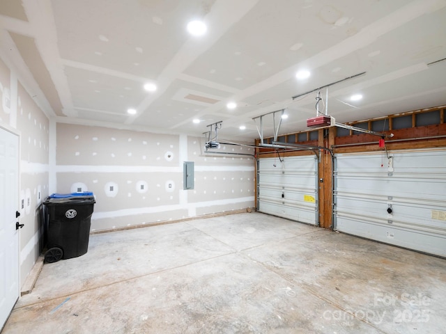 172 Foxtail Dr, Mooresville, NC 28117 - garage with a garage door opener and electric panel