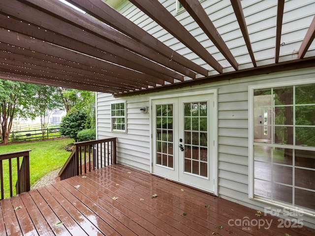 172 Foxtail Dr, Mooresville, NC 28117 - wooden deck with french doors