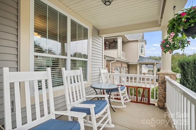 balcony with a porch