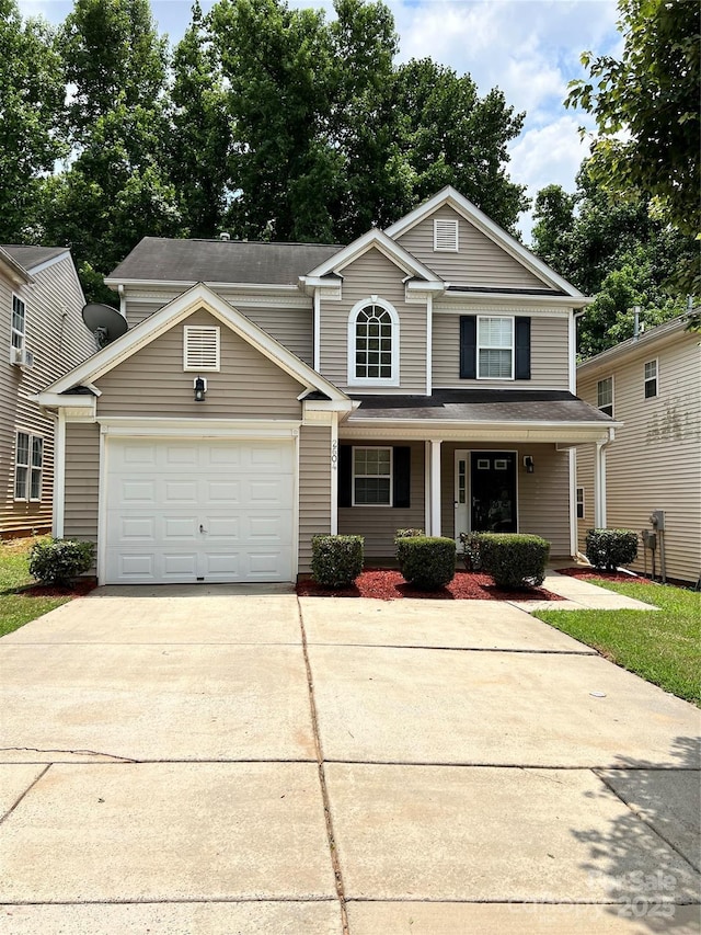 view of front property with covered porch