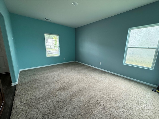 view of carpeted empty room