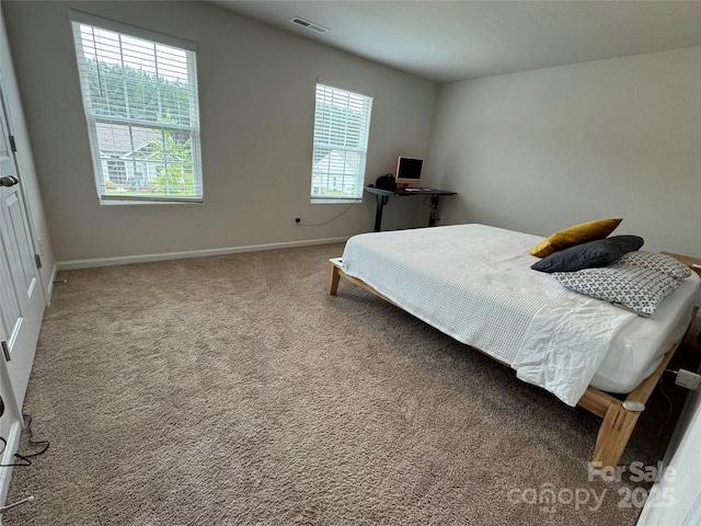 view of carpeted bedroom