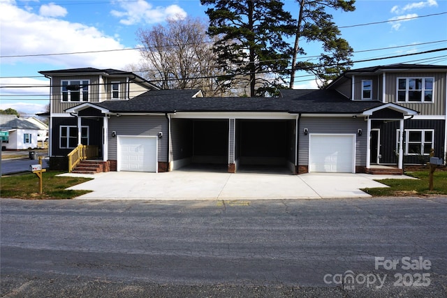 view of property featuring a garage