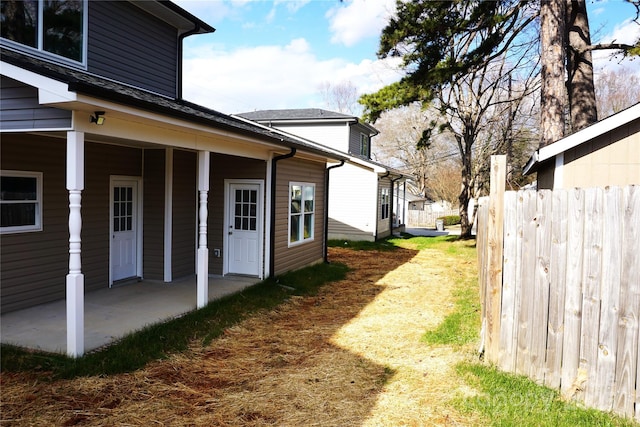 view of home's exterior featuring a patio