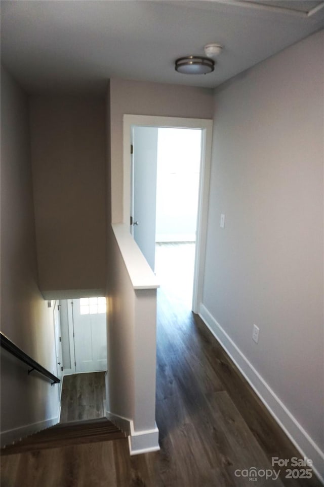 interior space with hardwood / wood-style floors