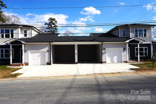 view of property with a garage