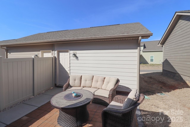 view of patio featuring outdoor lounge area