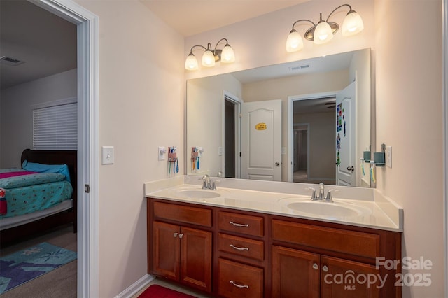 bathroom featuring vanity