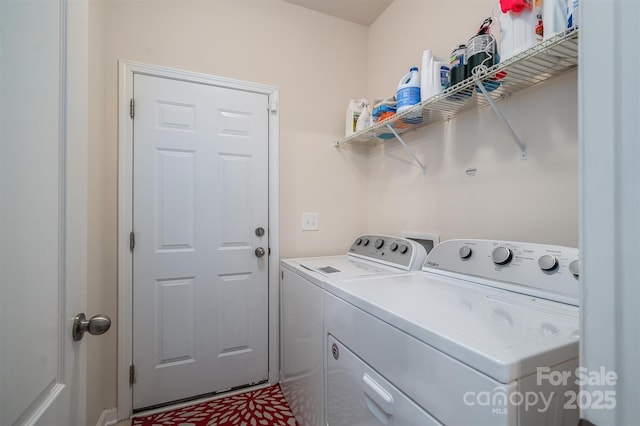 laundry room with separate washer and dryer