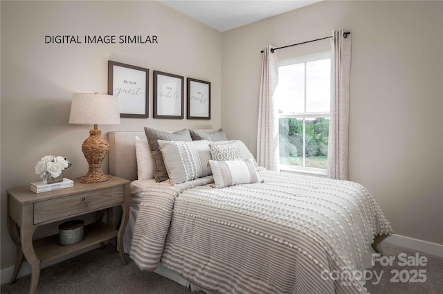 bedroom with carpet flooring