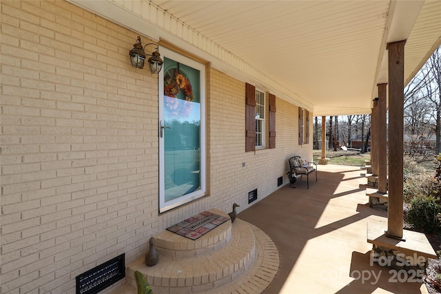 view of patio / terrace with a porch