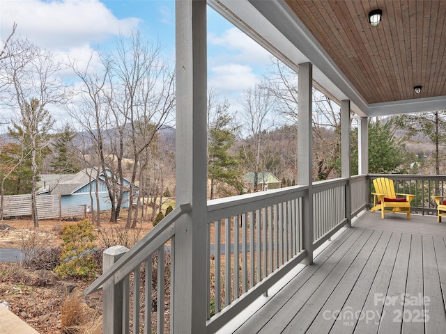 view of wooden deck