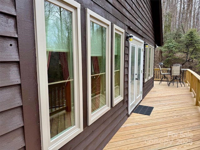 view of wooden deck