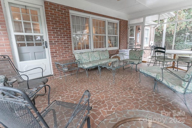 view of sunroom