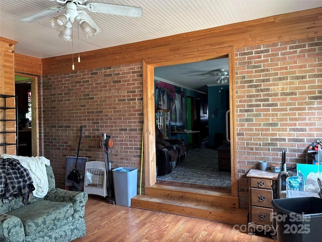 view of patio / terrace with a ceiling fan