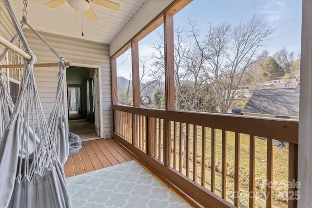 view of sunroom