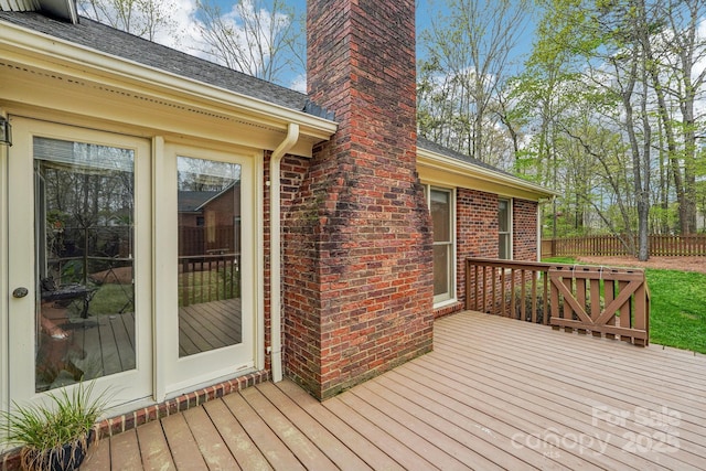 406 Brief Rd W, Indian Trail, NC 28079 - wooden deck with fence