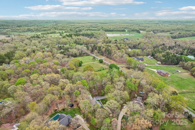 406 Brief Rd W, Indian Trail, NC 28079 - bird's eye view featuring a wooded view